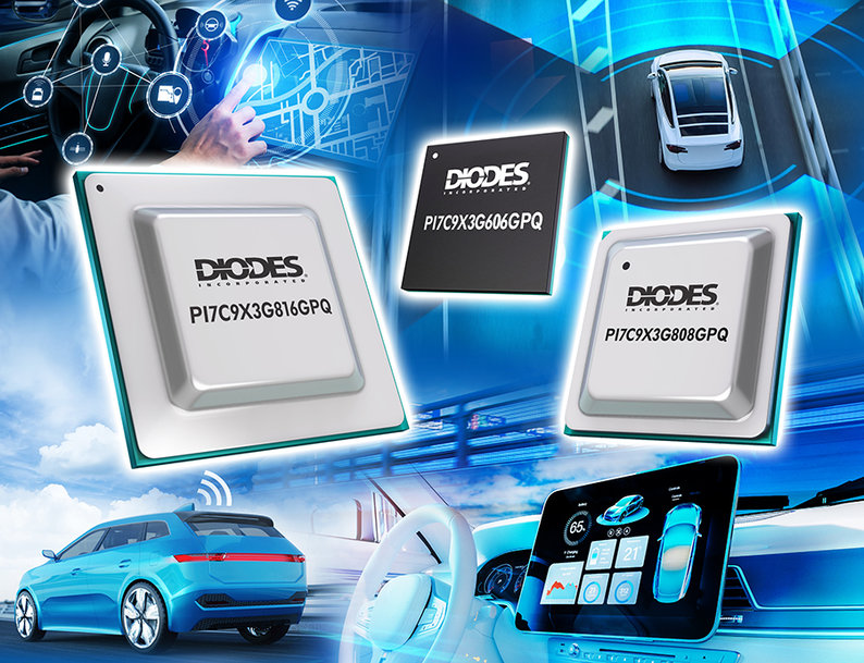 PCIe® 3.0 Packet Switches from Diodes Incorporated Bring Greater Data Lane Versatility to Automotive Systems
